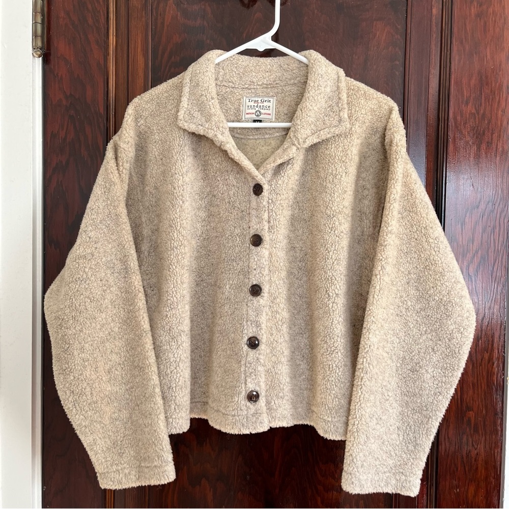 Cute fluffy fleece cardigan